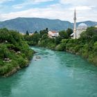 View from "Stari Most" at  Mostar