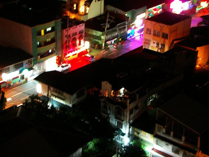 View from the roof at night