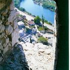 View from tower of Pocitelj over Neretva floating to the south