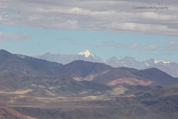 VIEW FROM UMLINGLA PASS AT AN ALTITUDE OF 19024 FEET