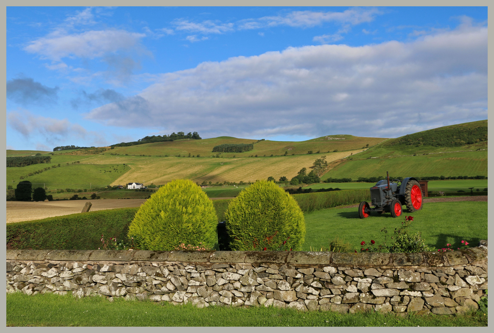 view from yetholm mains near town yetholm