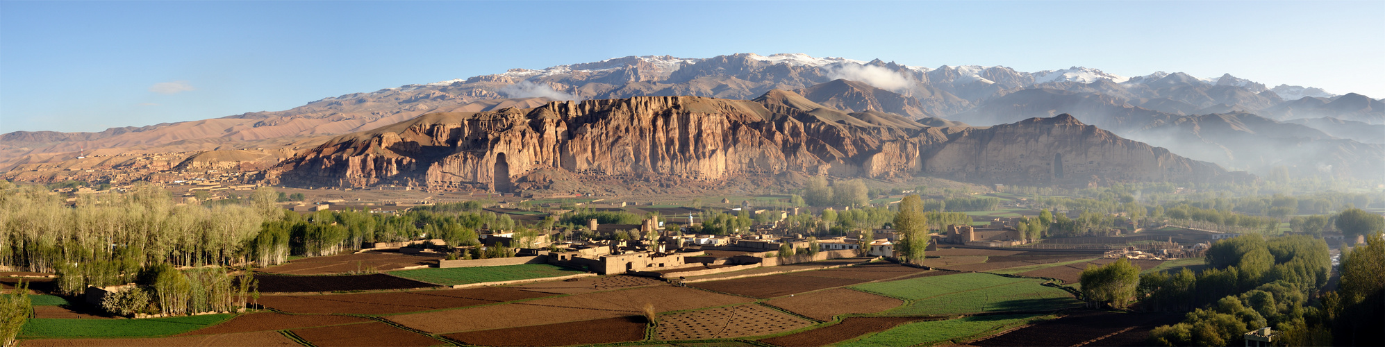 View of Bamiyan at dawn
