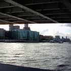 View of City Hall from under Tower Bridge