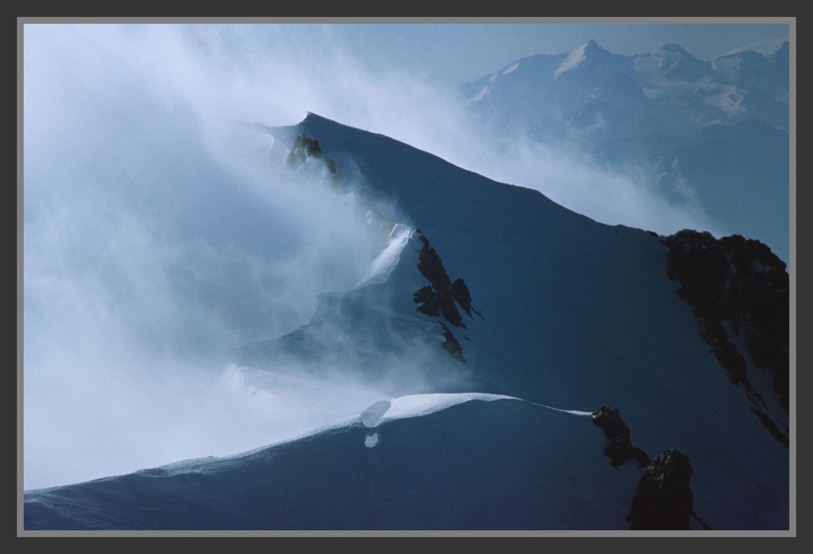 View of Italian side of Mont Blanc, Chamonix