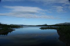 View of Marsfjället, northern Sweden in the mountains