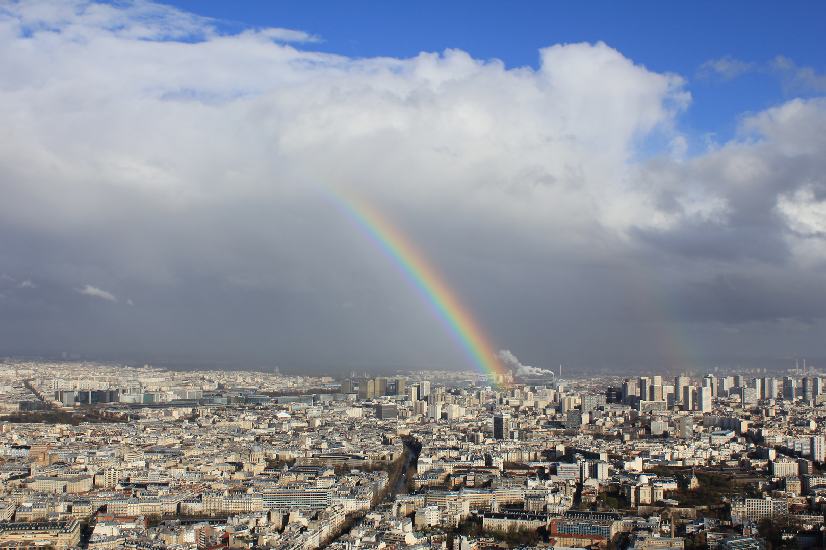 View of Paris with Rainbow