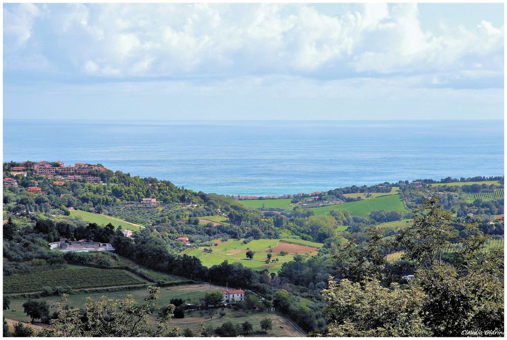 View of the Adriatic sea from the hills