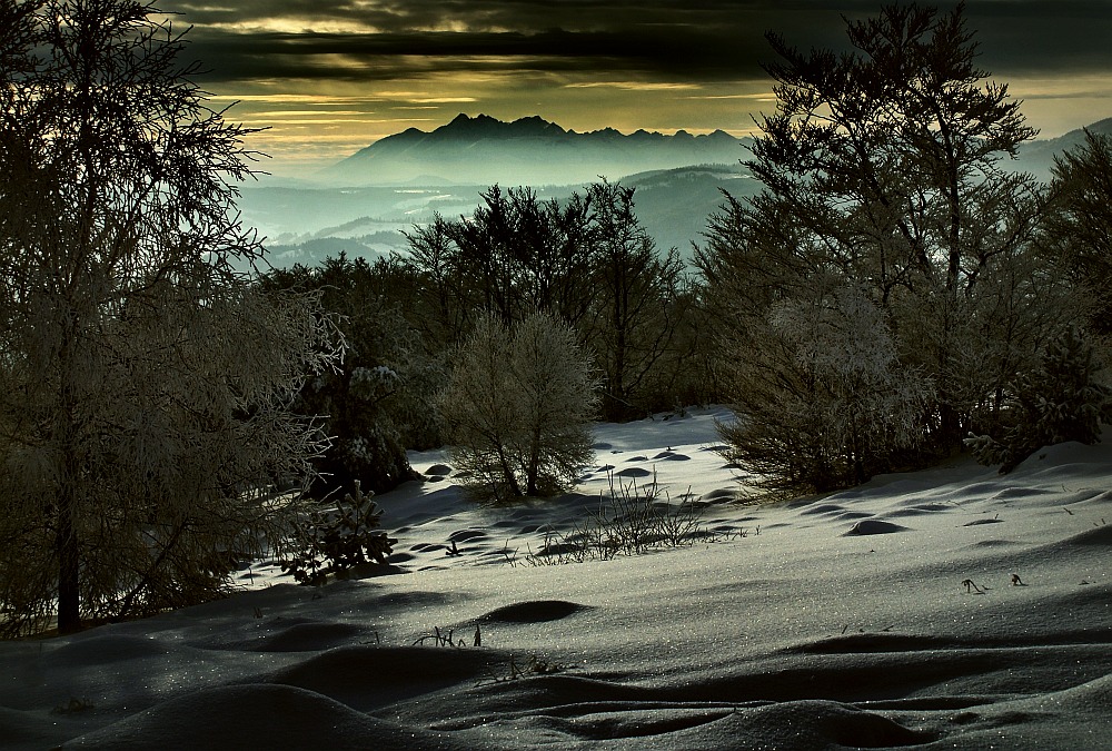 view of the Tatra Mountains