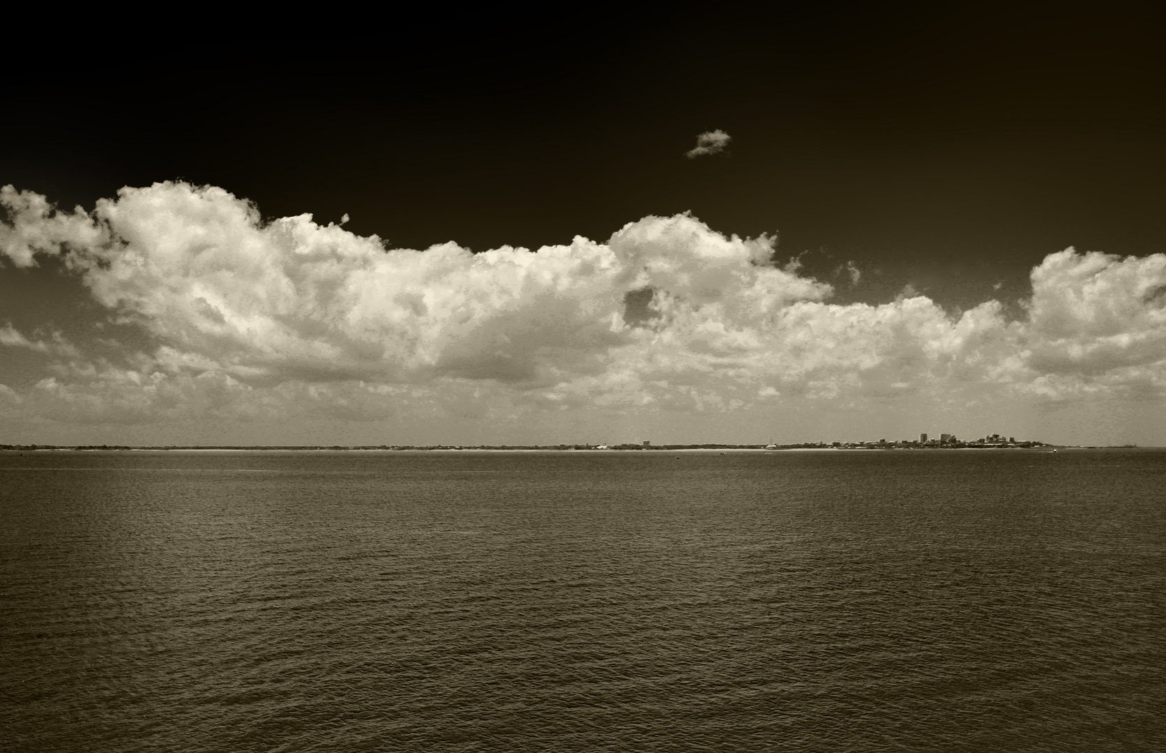 View on Darwin from Mandorah Beach