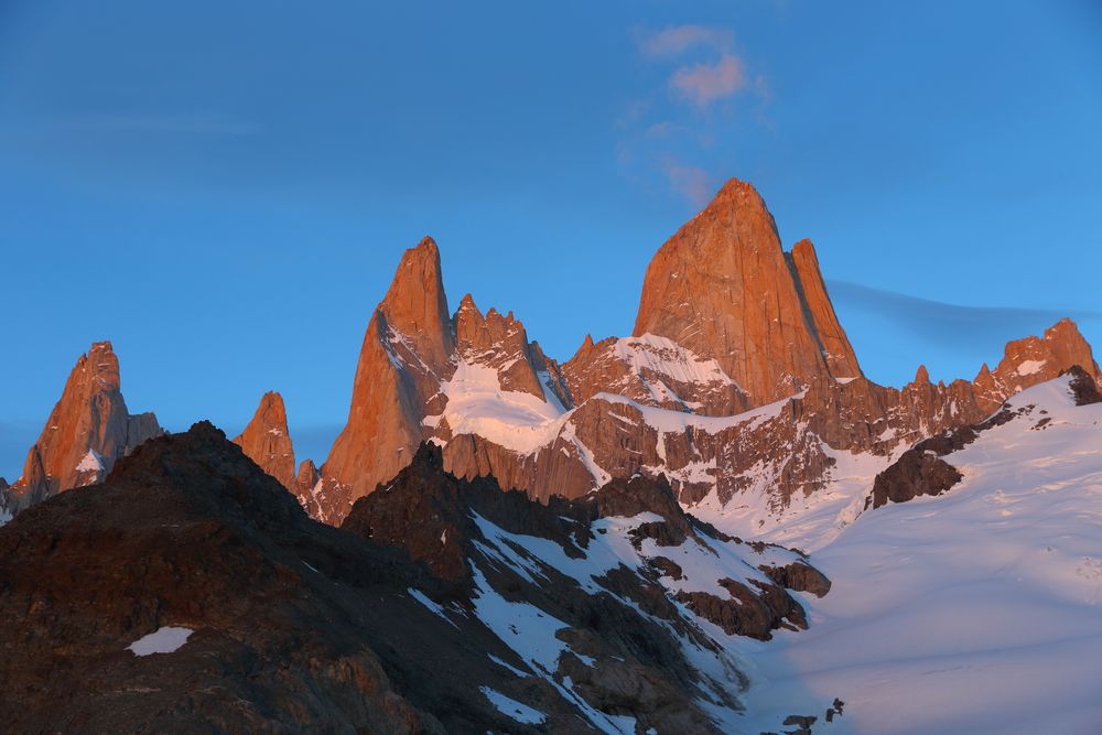 view on Fitz Roy at sunrise, El Chaltén - Patagonia - Argentina