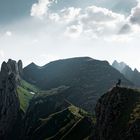 View on Saxer Lücke mountain pass in Switzerland