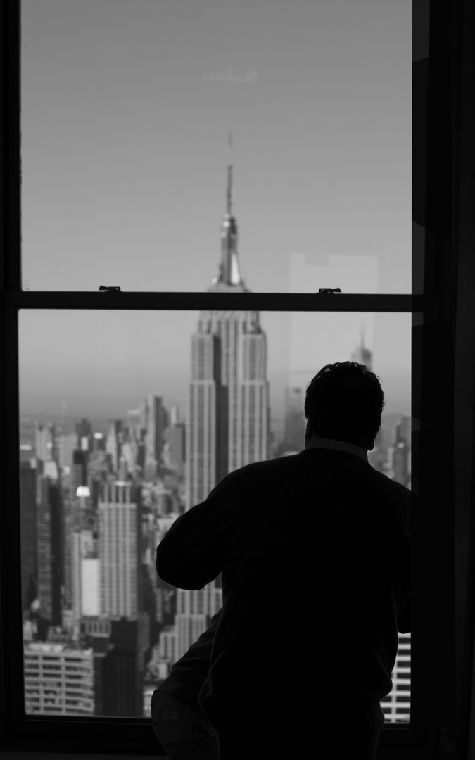 view on the empire state building, "top of the rock", n.y.