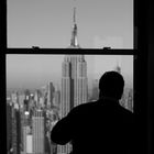 view on the empire state building, "top of the rock", n.y.