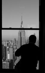 view on the empire state building, "top of the rock", n.y.