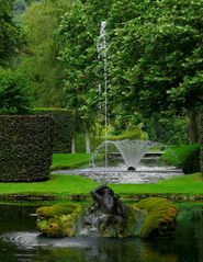 View on the gardens of castle Annevoie