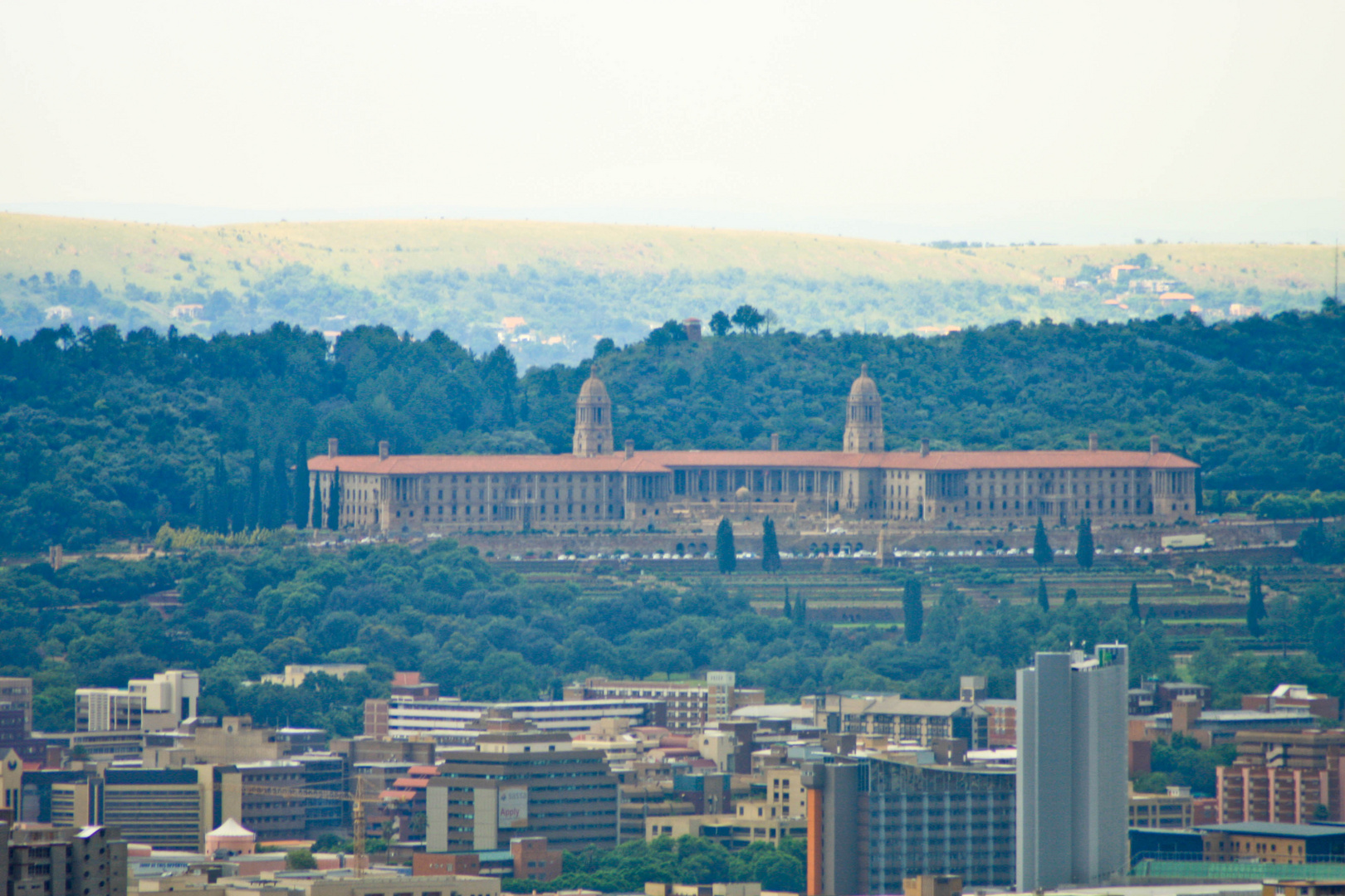 View on Union Buildings and Pretoria from Voortrekker monument