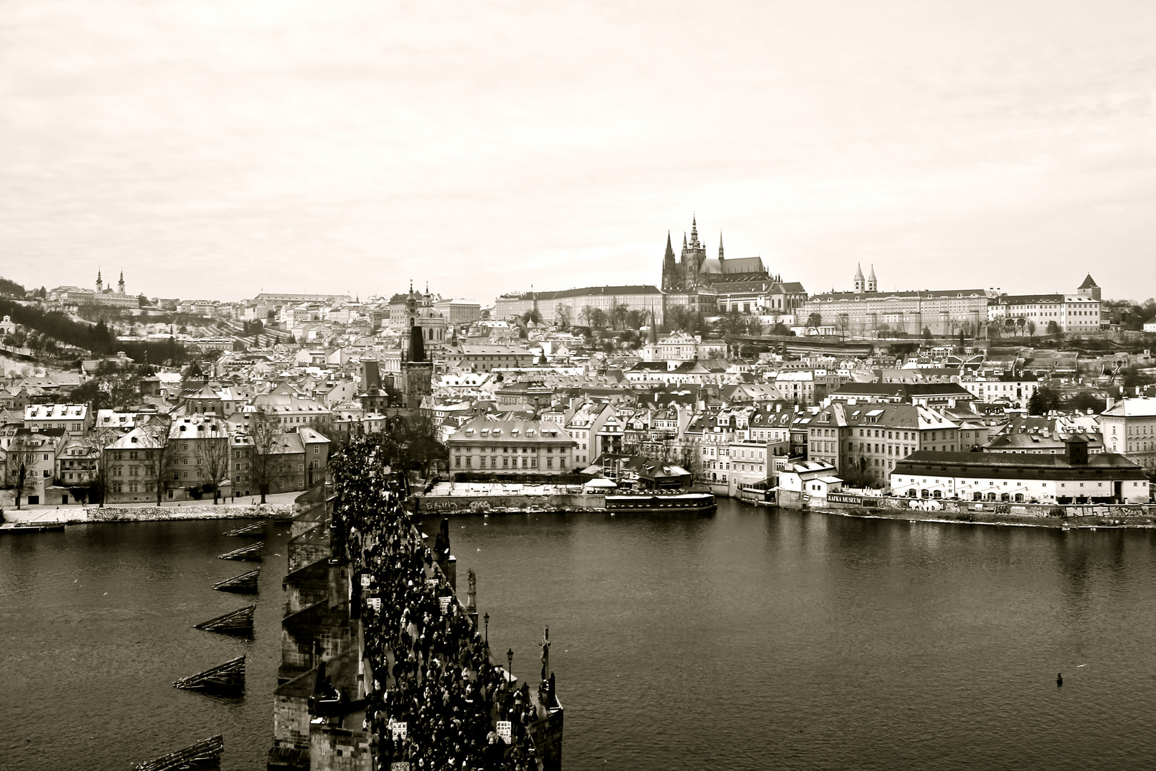 view over Karl's Bridge and Mala Strana