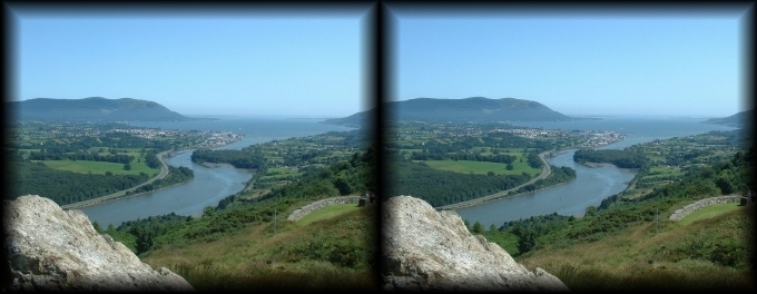 View over North and South Ireland: Carlingford