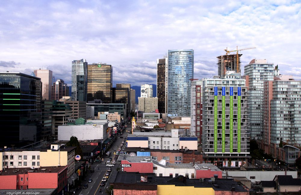 View over Vancouver City Centre