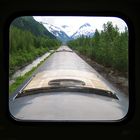 View Through Window of Vista Dome Car on Alaska Railway