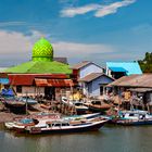 View to the Muara Sungai Manggar Harbor