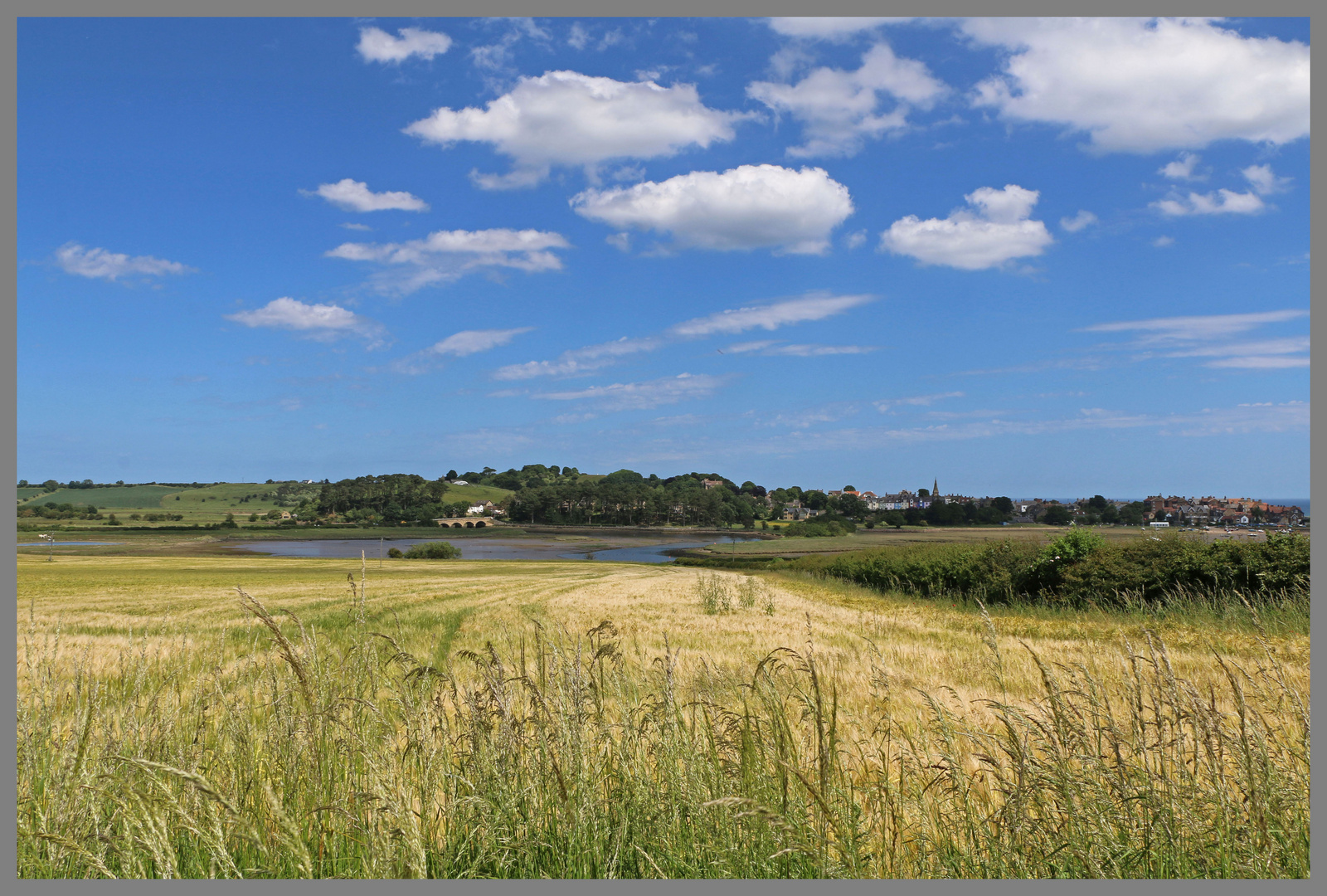 view towards the bridge at alnmouth