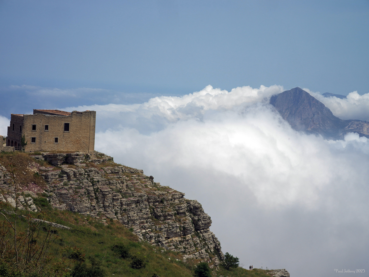 View with Clouds from Erice, Sicily