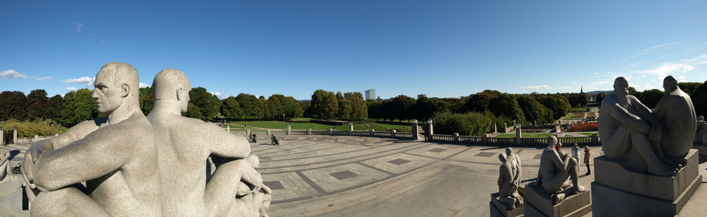 Vigeland Park in Oslo - Panorama