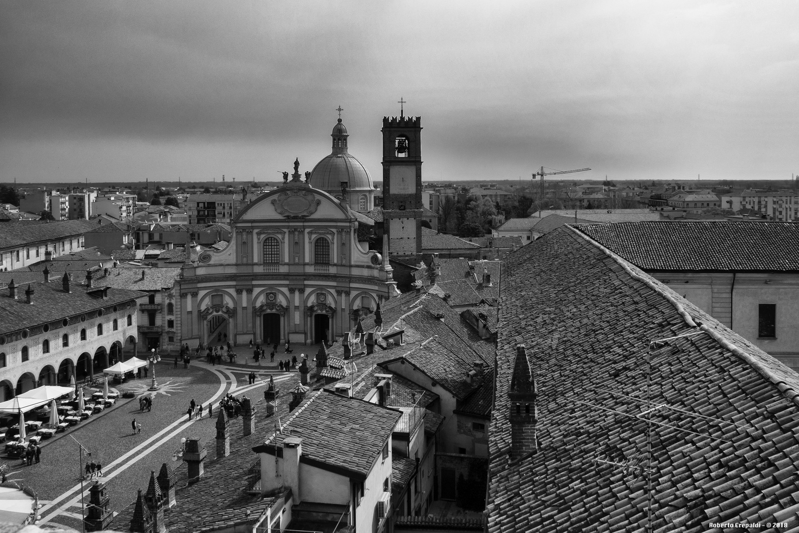 Vigevano, vista dalla torre del Bramante