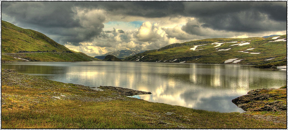 Vik-Fjell über dem Sognefjord: Norwegenreise 2012 ( HDR )