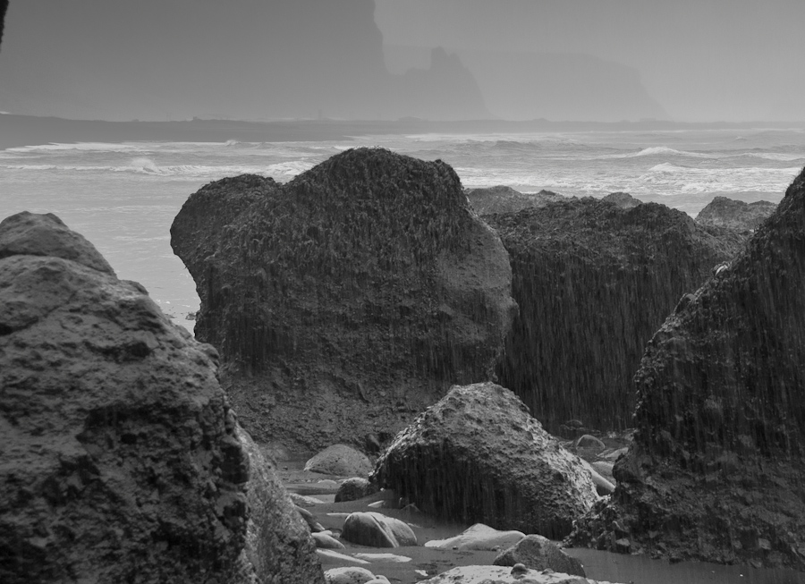 Vik (island) bei Regen