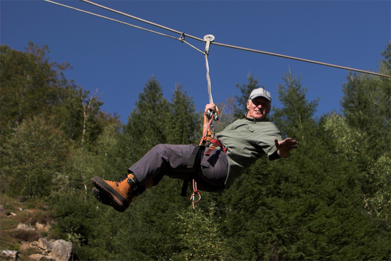 Viktor an der Flying Fox