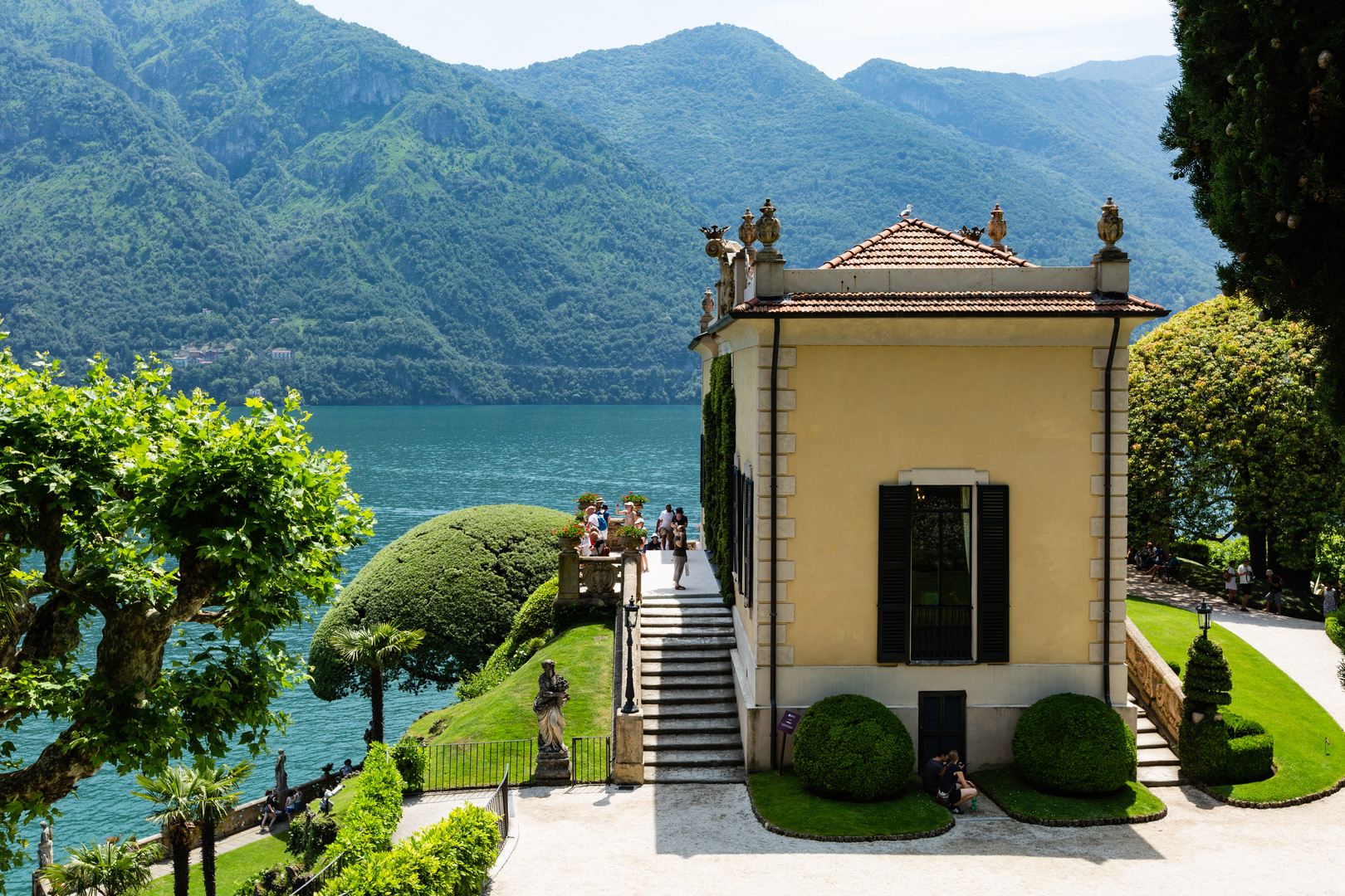 Villa del Balbianello die Loggia und der italienische Garten Foto