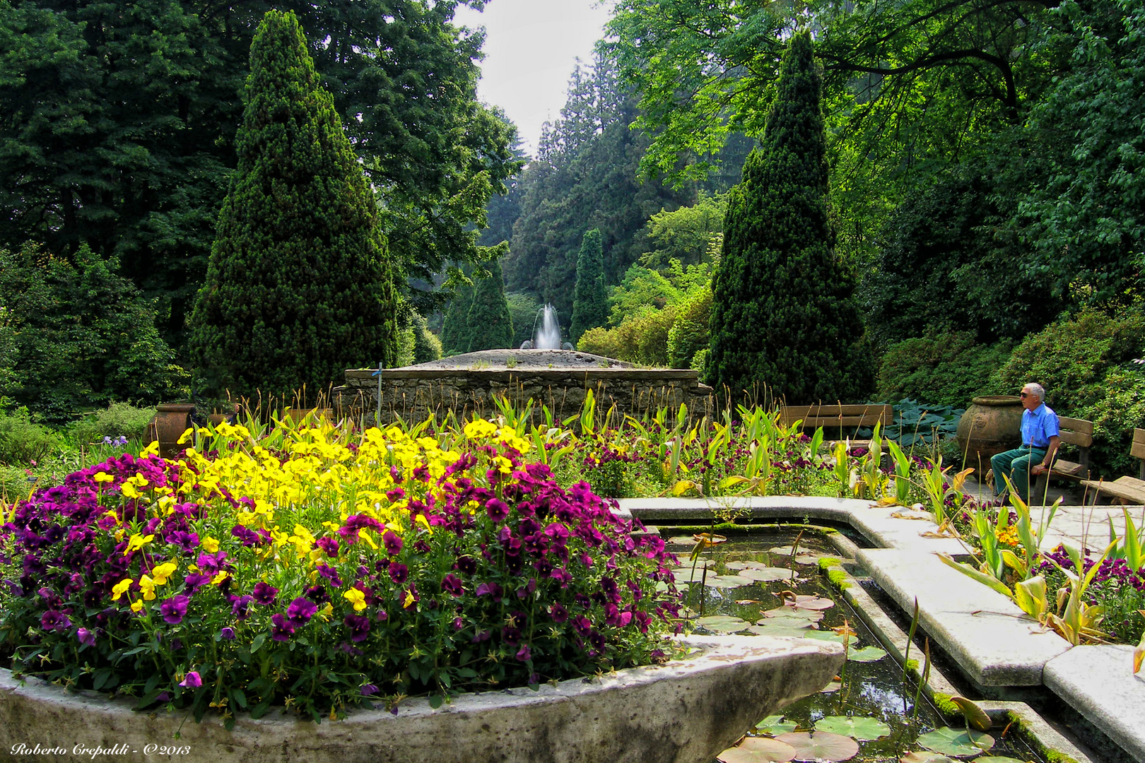 Villa Taranto, giardino con vasca