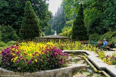 Villa Taranto, giardino con vasca