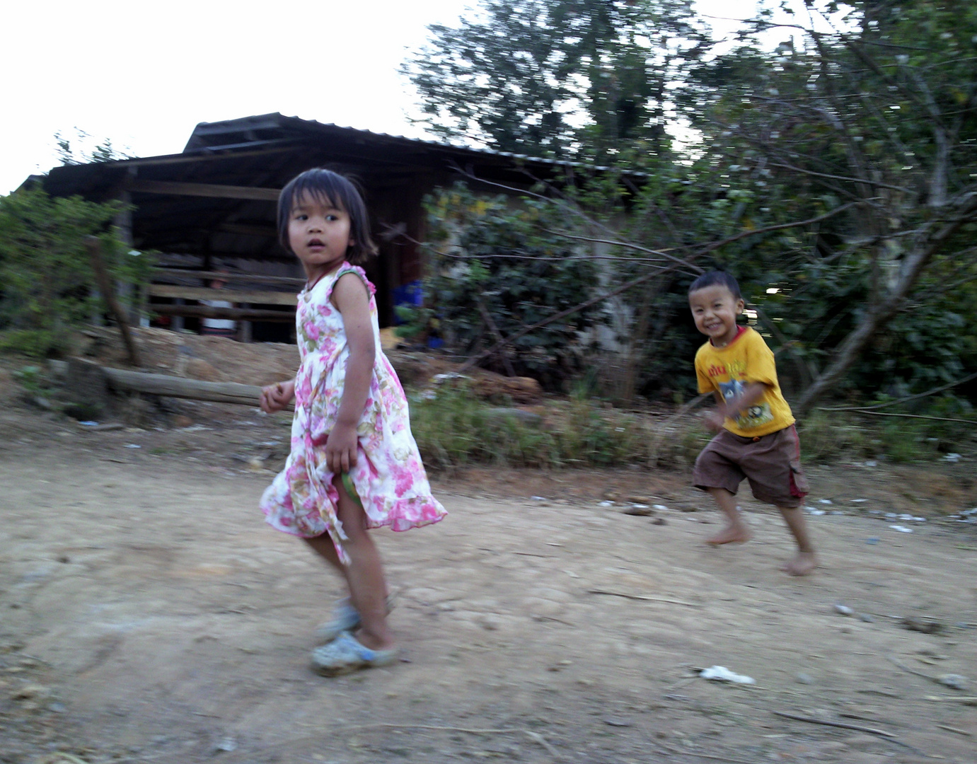 village kids playin