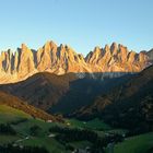 Villnöss - Geisler bei Sonnenuntergang