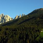 Villnösstal - Blick auf die Geislergruppe in den Dolomiten - vom Balkon