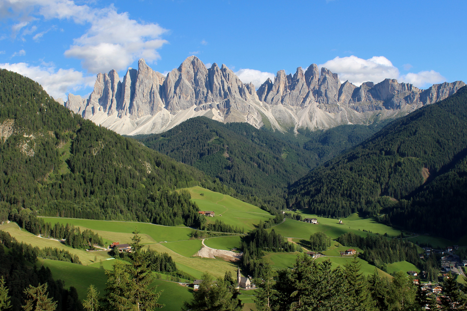 Villnösstal im Abendlicht