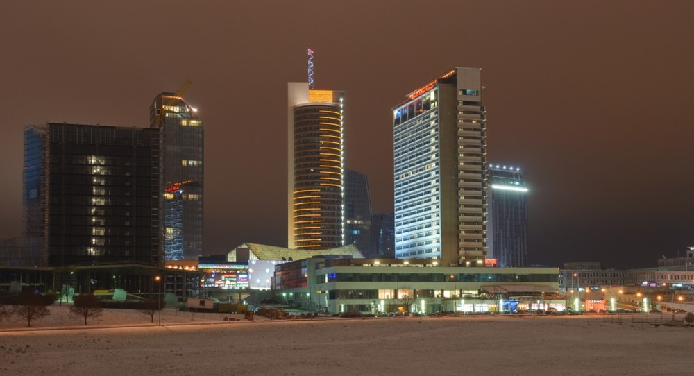 Vilnius bei Nacht