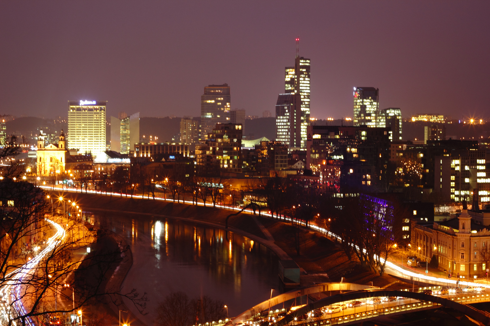 Vilnius in der Nacht