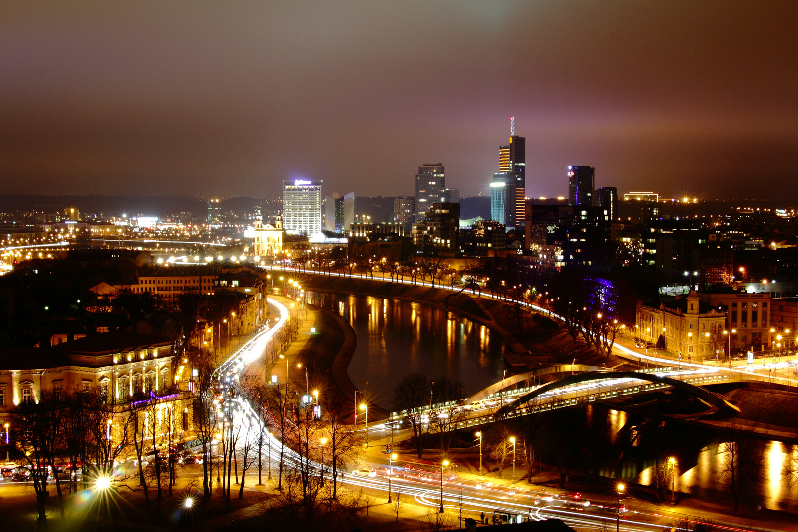 Vilnius in der Nacht