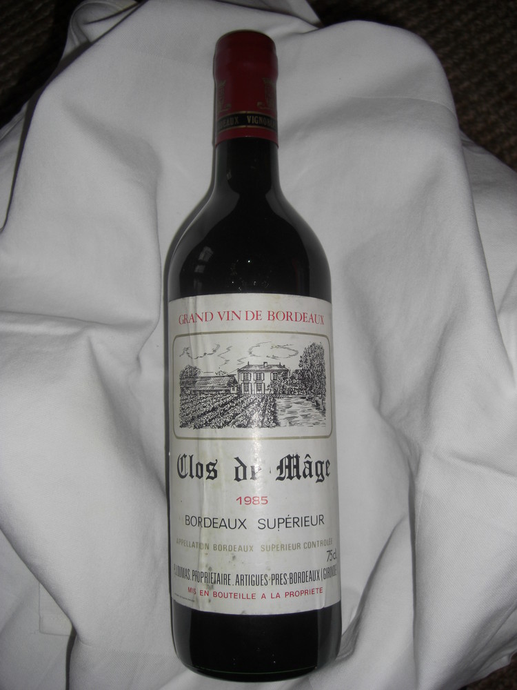 VIN BORDEAUX  SUPERIEUR  1985