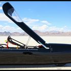 Vincent Streamliner auf den Salt Flats in Utah