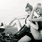 Vintage Beach Bike Girls