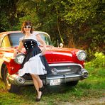 vintage car  &  girl