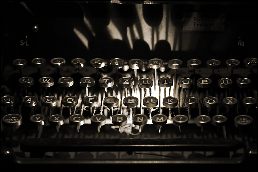 vintage keyboard - Einsteiger-Fotokurs, gestern Abend