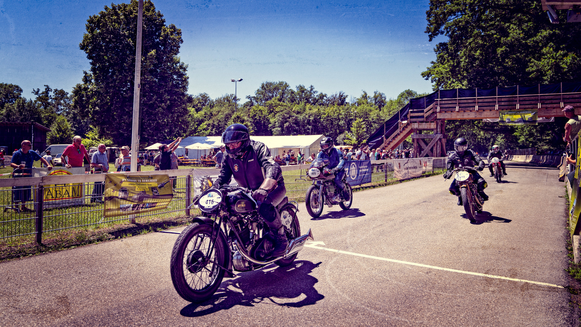 vintage motorbike race
