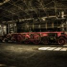 vintage steam engine in the engine shed