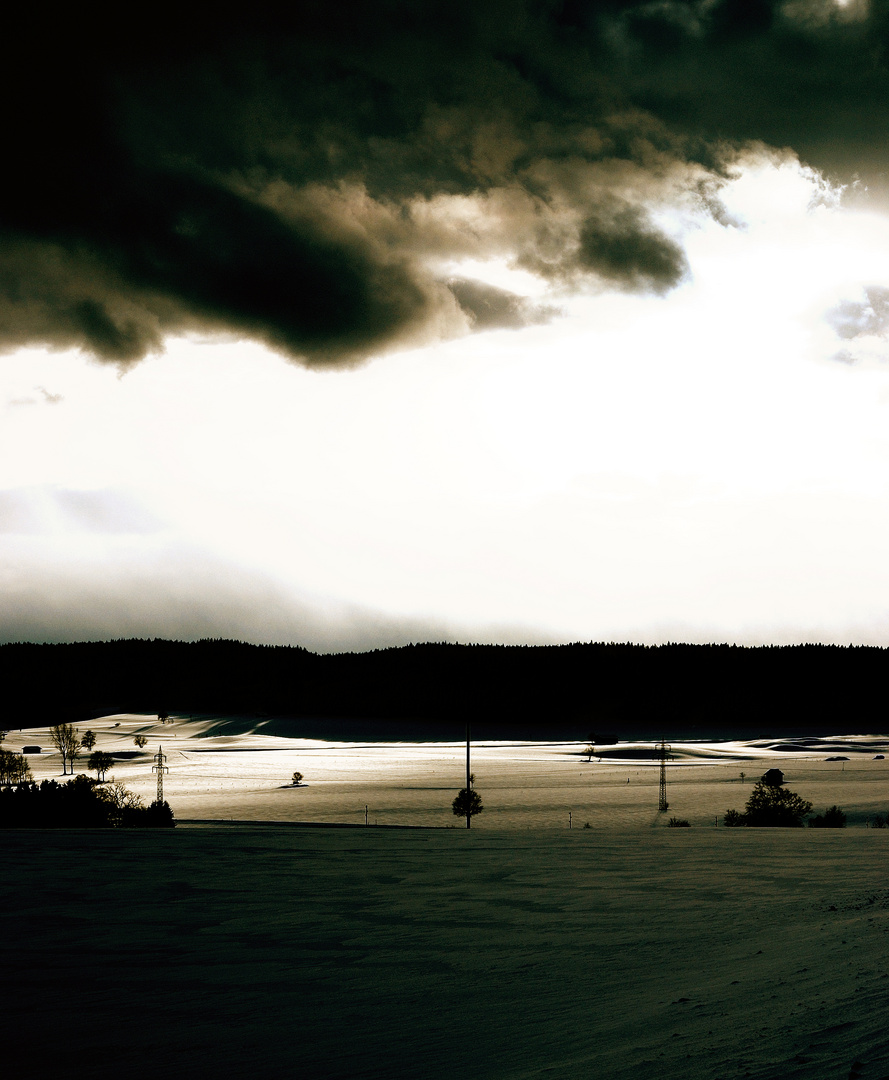 Violent storm clouds